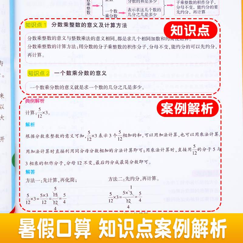 [正版]五升六暑假衔接口算天天练 五年级下册六年级上册2023年新版人教版5升6小学生数学笔算口算题卡速算专项强化训