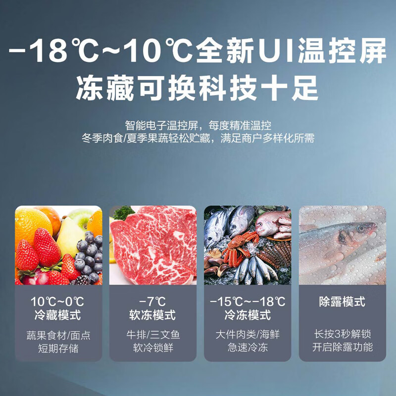 海尔(Haier)厨房工作台520升1.8米 冷藏冷冻转换酒店饭店餐厅操作冷柜 不锈钢保鲜冰柜SP-520C/D2S