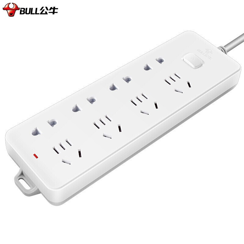 公牛bull新国标插座插线板插排排插接线板gn4038位总控全长5米