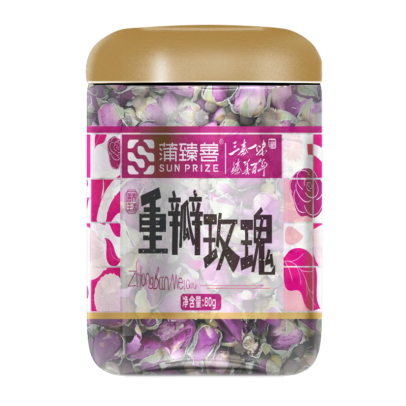 蒲臻善重瓣玫瑰优选饱满花材色泽纯正冲泡芬芳怡人日常慢享时光80g