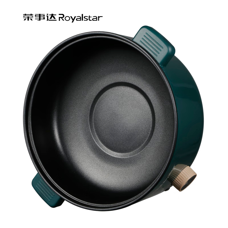荣事达(Royalstar) 电火锅5L电煮锅 蒸煮一体多功能不粘锅煎涮一体配蒸笼上蒸下煮电热锅高清大图