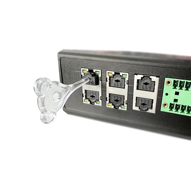 网口封堵器rj45电脑交换机网线口保护可拆卸黑色内嵌式网口锁高清大图