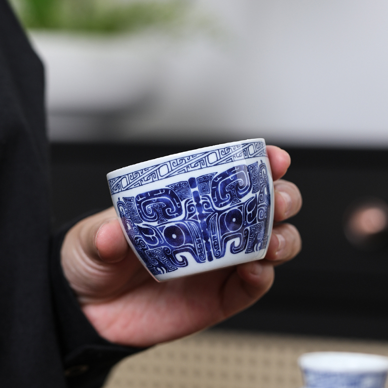 MULTIPOTENT 整套茶具陶瓷饕餮盖碗带三杯壶承功夫茶具套组
