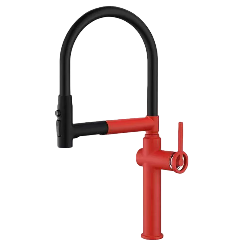 汉德斯科全铜厨房冷热水龙头洗菜盆伸缩抽拉式360旋转水槽洗碗磁吸万向旋转多出水龙头B85高清大图