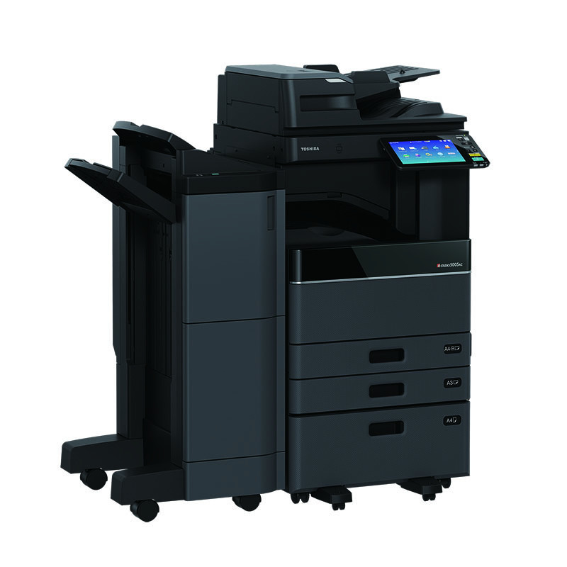 东芝(TOSHIBA)彩色A3复合机e-STUDIOFC-5005AC套机黑色 打印复印网络彩色扫描(主机+双面器+双面同步扫描输稿器+工作台+第二纸盒)