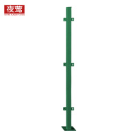 夜莺 工厂仓库隔离网车间隔离网围栏网防护网快递分拣隔断网铁丝网门防护栅栏 绿色底盘柱2米高一根