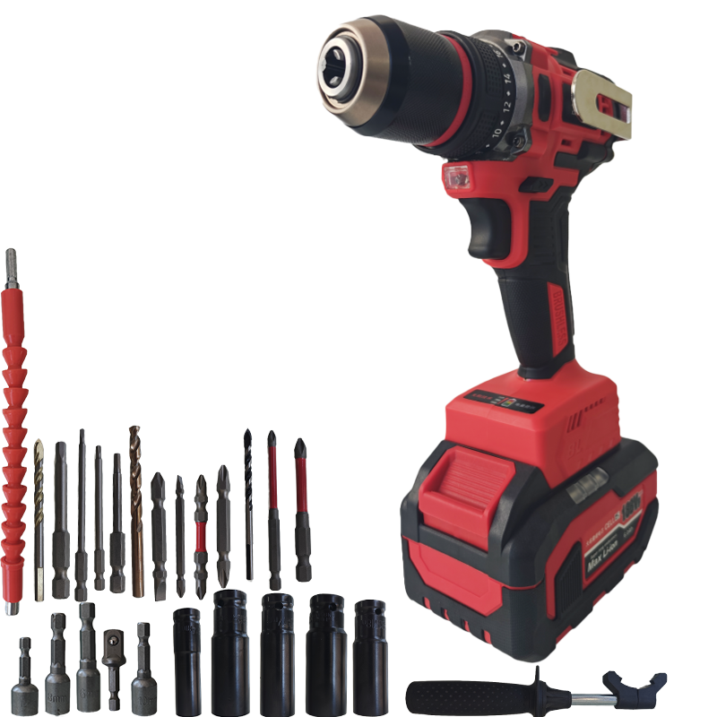 联岚工业级充电式10mm锂电手电钻电动起子手枪钻/套高清大图