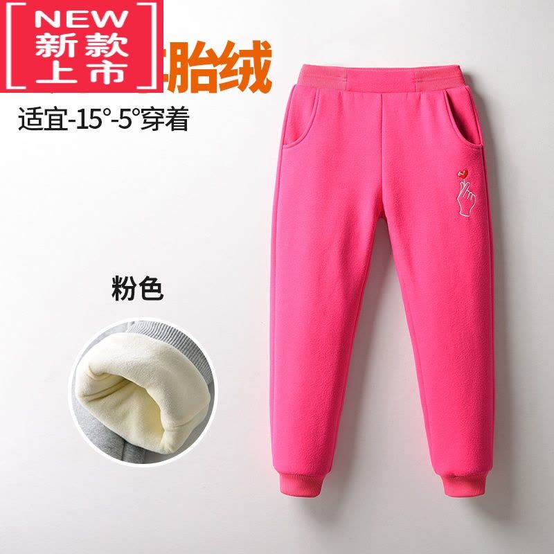 可莉允女童棉裤加绒加厚北方外穿儿童三层羊羔绒裤子中大童保暖冬裤冬季保暖裤图片