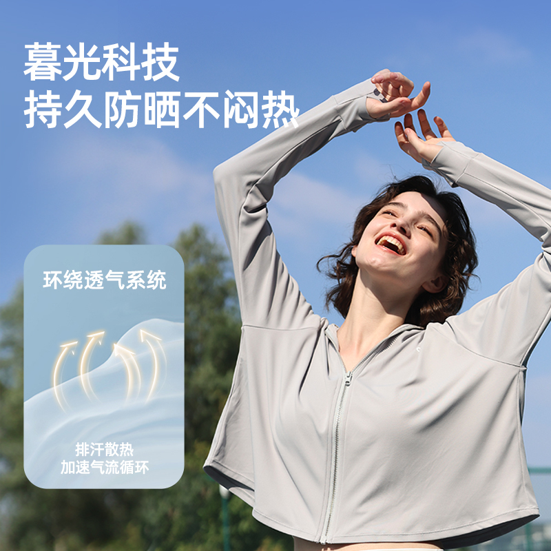 ohsunny-暮光系列-女式升级护手防晒服SLC3M082D 暗夜黑 51-100件起发
