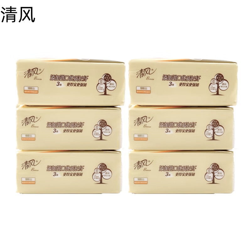 清风萌宠系列亲肤抽纸6联包AR62STM1