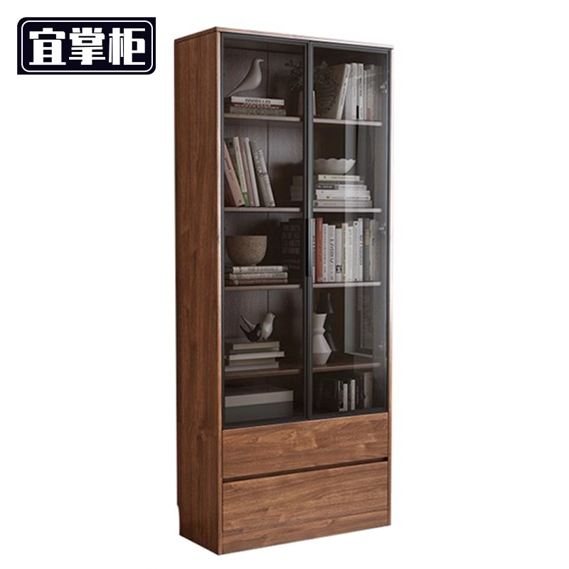 宜掌柜 玻璃书本展示柜 玻璃书籍展示柜83*35*200cm 台