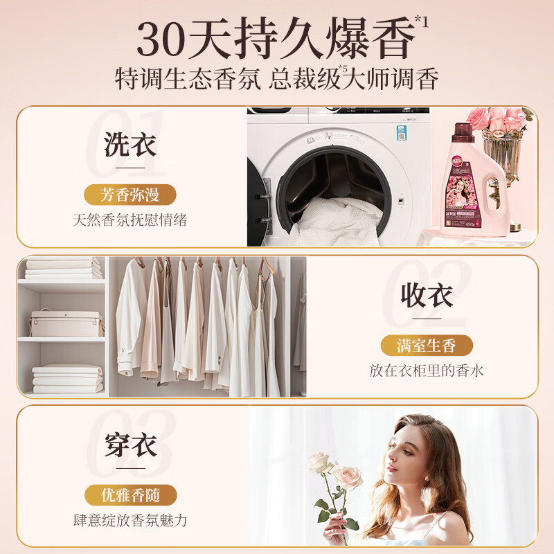 SukGarden蔬果园乌木玫瑰精油香氛柔护洗衣液(拉环版)2kg高清大图