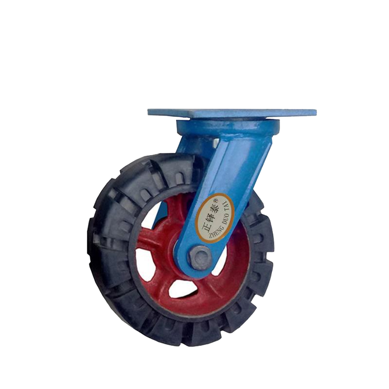 正铎泰 橡胶静音 铁芯重型轮万向轮10寸250mm /个高清大图