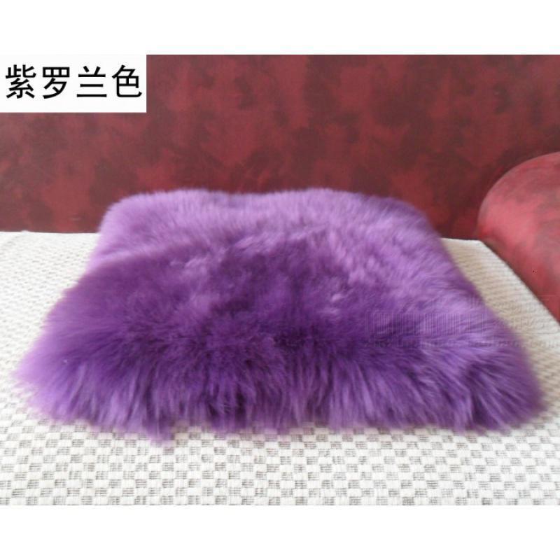 美帮汇纯羊毛地毯客厅卧室羊毛沙发垫坐垫椅垫飘窗垫床边毯毛毯定做 紫色 拼皮60*200cm