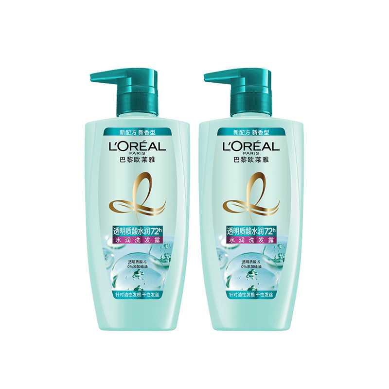 欧莱雅(LOREAL)透明质酸水润洗发露500ml(适合油性发质人群,水润洗发水)