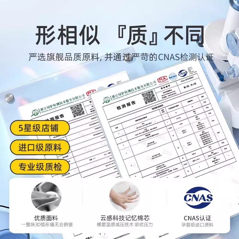 汽车头枕护颈枕腰靠套装车用座椅靠背垫车内腰垫护腰神器腰托套装4204高清大图