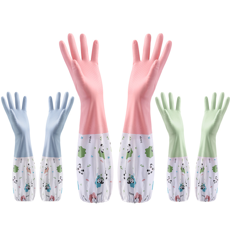 喜事虹 橡胶手套 加长橡胶手套洗碗手套橡 48cm 双高清大图