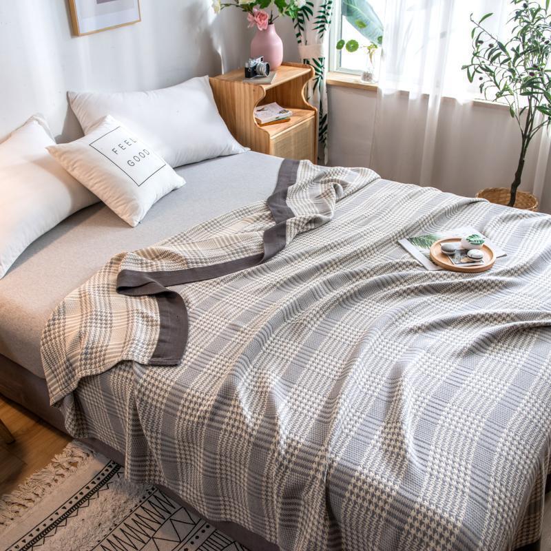 家柏饰(CORATED)夏季毛巾被全棉纱布盖毯儿童双单人空调薄被学生午睡沙发毯