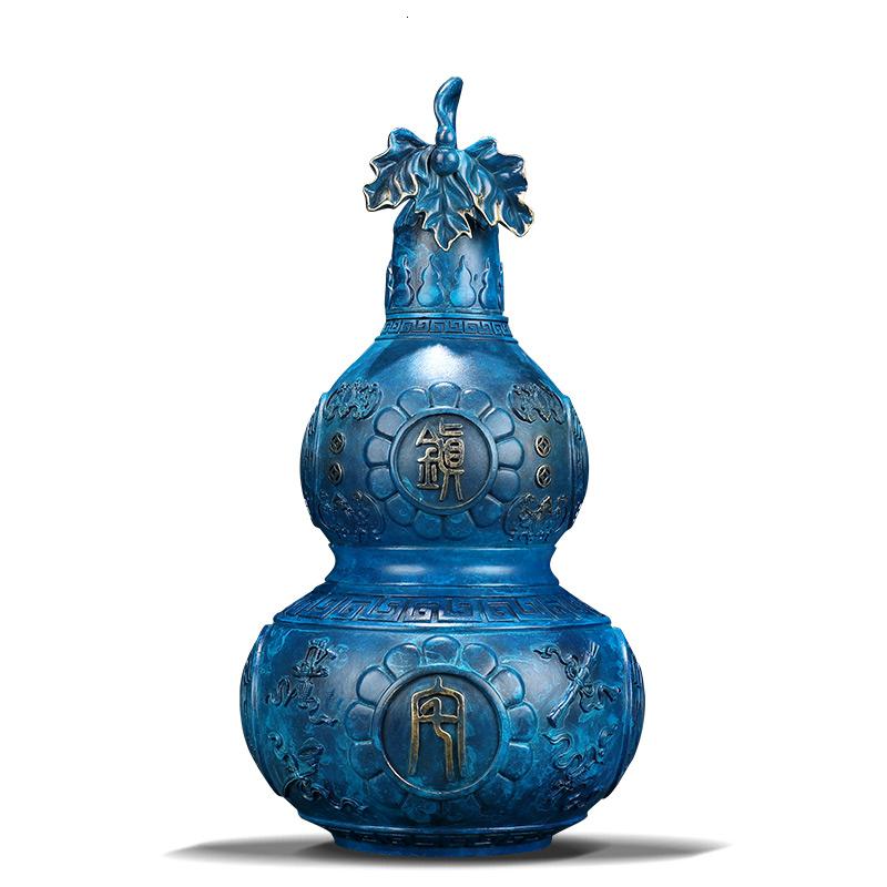 美帮汇铜葫芦摆件开口空心家居铜葫芦客厅玄关装饰品乔迁新居礼品高清大图