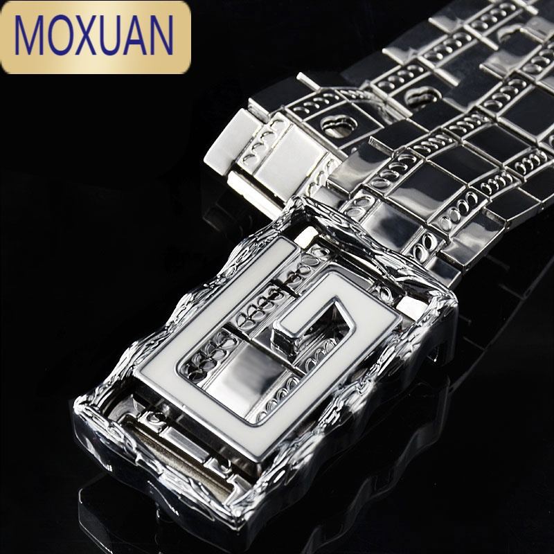 MOXUAN皮带男金属不锈钢腰带刀韩版年轻人个性潮流户外精钢腰链304