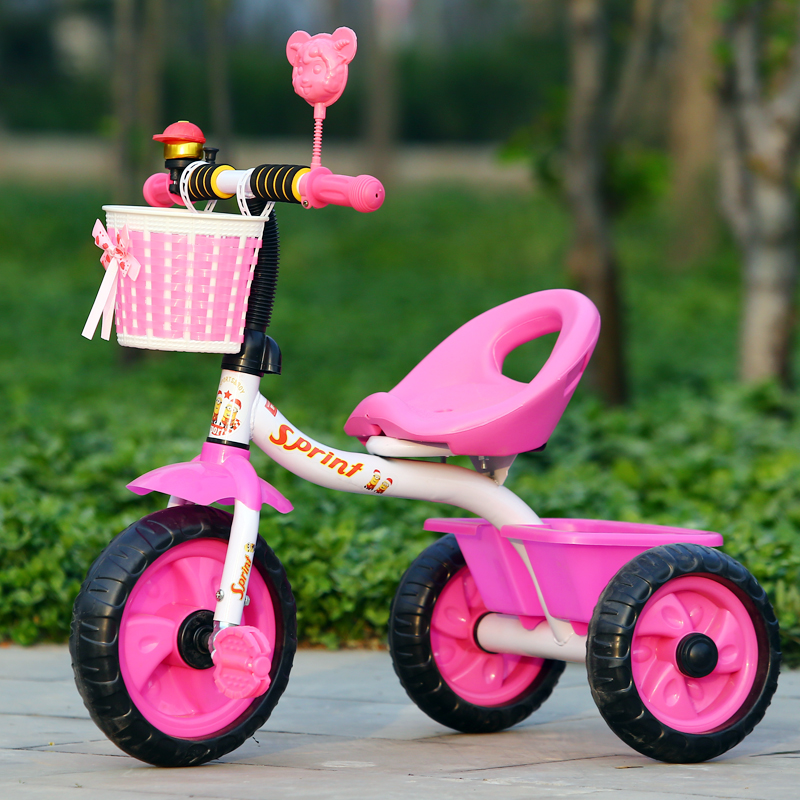 儿童三轮车手推脚踏车童车宝宝三轮车小孩宝宝玩具车1-3-5岁单车 经典
