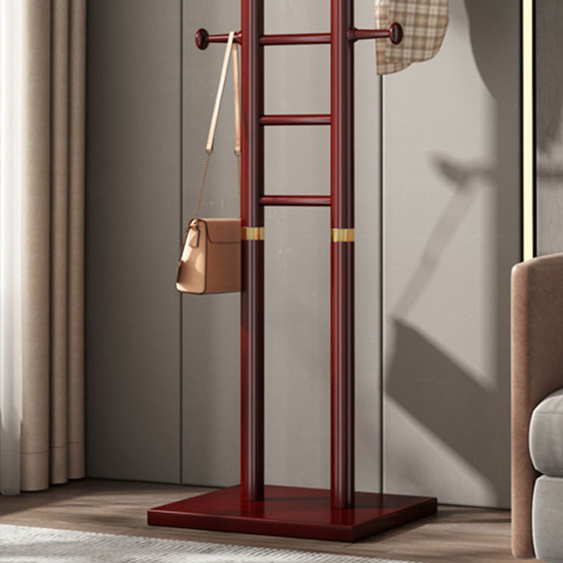 臻远ZY-YMJ-04落地衣帽架家用卧式挂衣架红棕色升级款高清大图