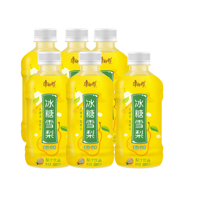 康师傅冰糖雪梨330ml*6瓶整箱下午茶饮料解渴饮品夏日果汁水高清大图
