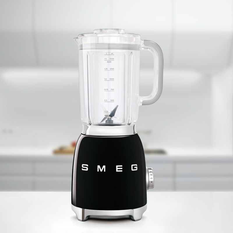 SMEG斯麦格意大利进口复古果汁机榨汁机破壁机电动搅拌机料理辅食机BLF01 耀岩黑