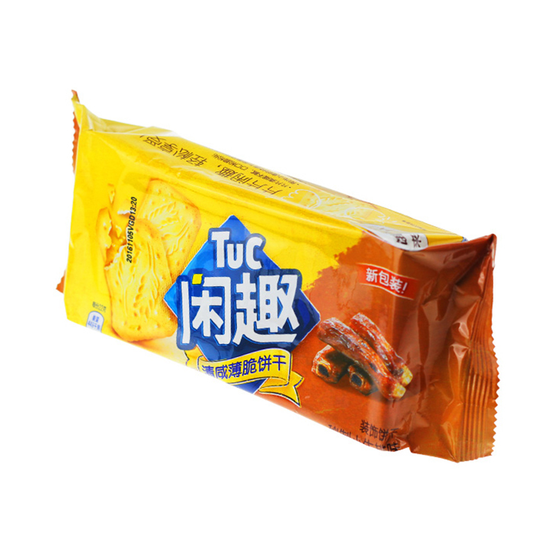 闲趣 装饰饼干（秘制小牛排味）90g/袋 亿滋出品
