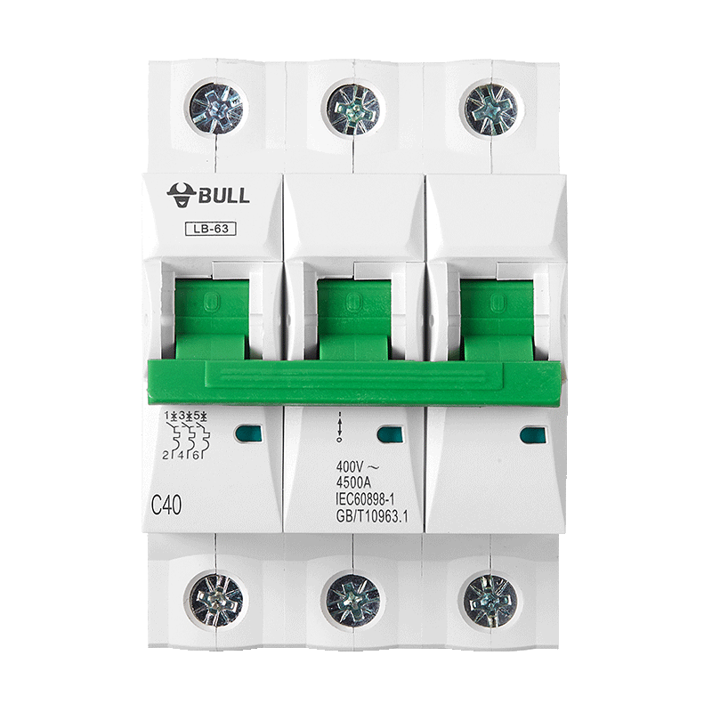 bull公牛空开空气开关家用单级3p10100a小型真空短路过载保护器家用