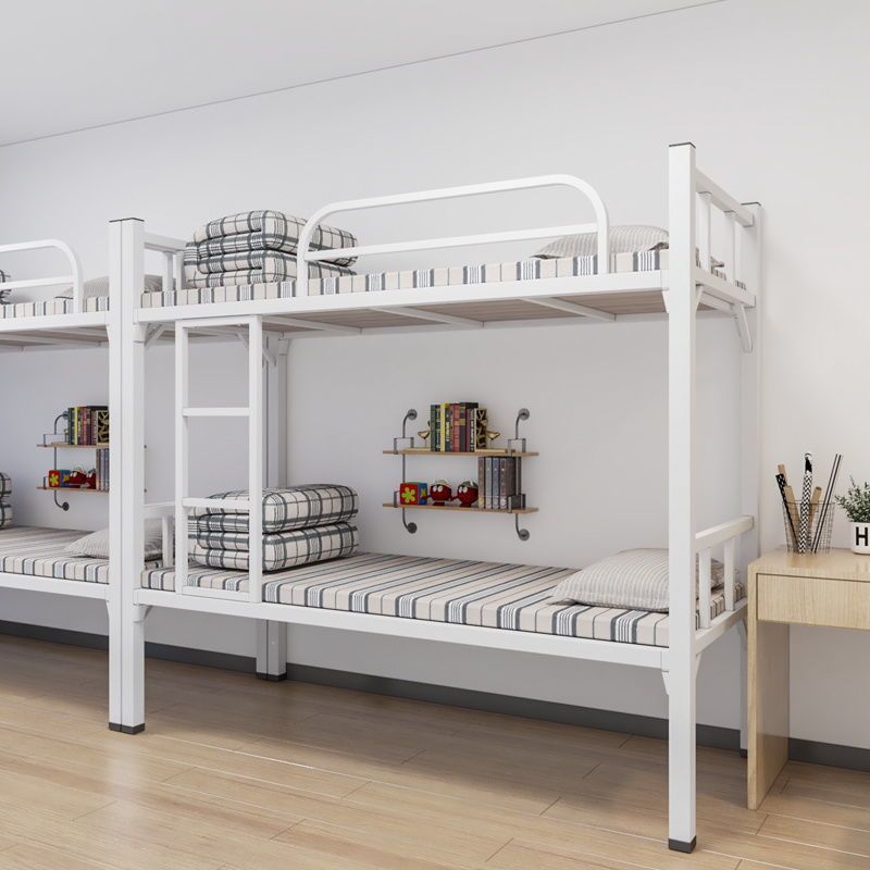 上下铺铁架床双层铁艺宿舍高低床员工宿舍学生寝室成人钢木架子床