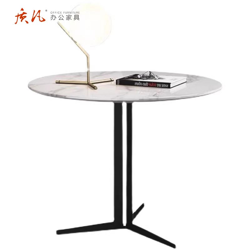质凡意式轻奢沙发边几岩板角几网红金属小茶几大理石茶几w1200d600h