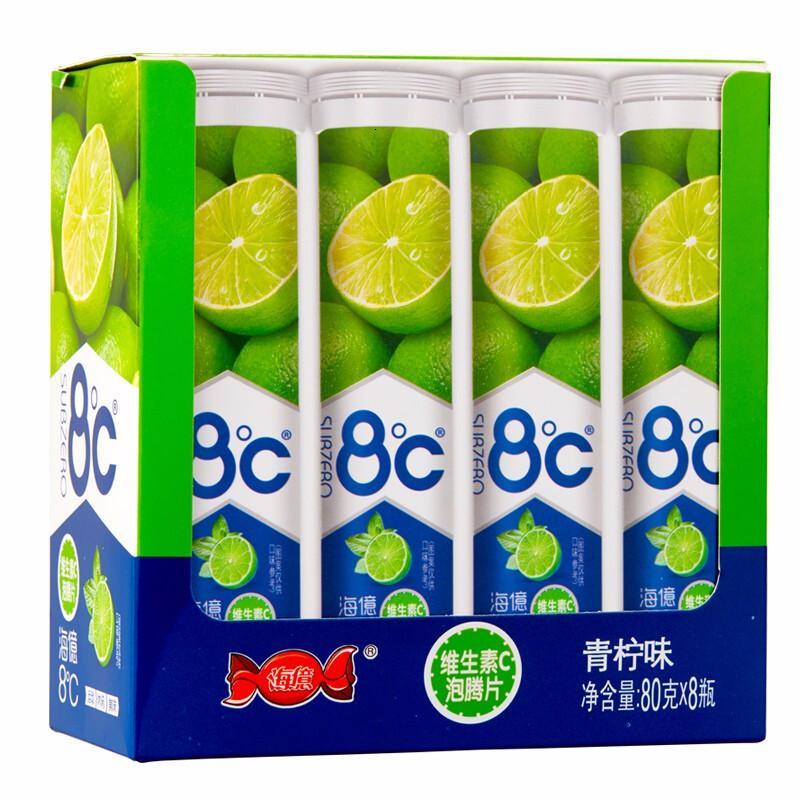 海亿8度维生素c泡腾片640盒808支vc泡腾片香橙西柚青柠莓蓝莓水蜜桃味
