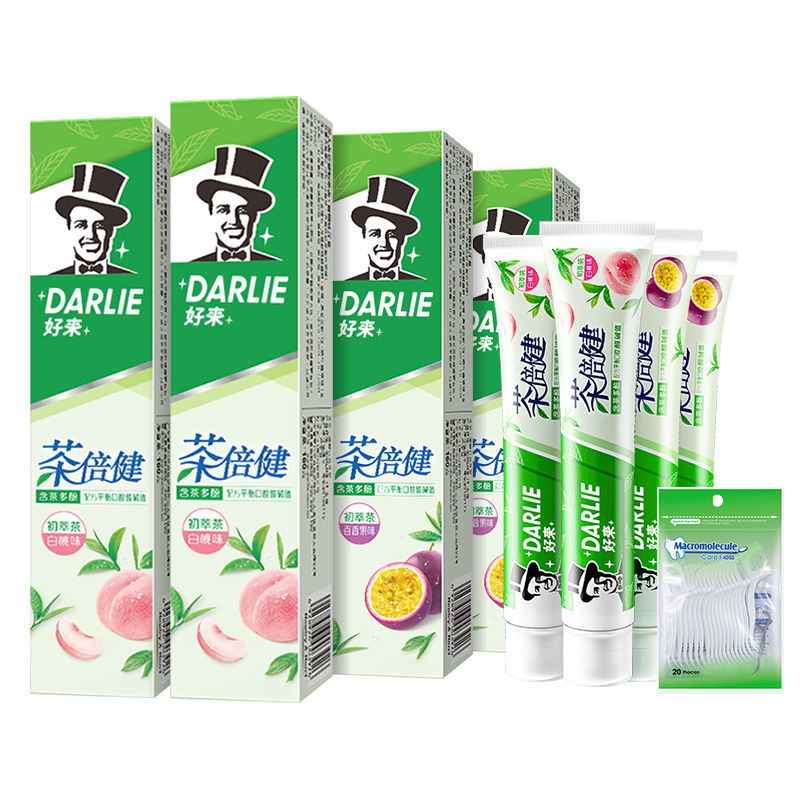DARLIE好来(原黑人)牙膏初萃茶果味清新口气160g大支装高清大图