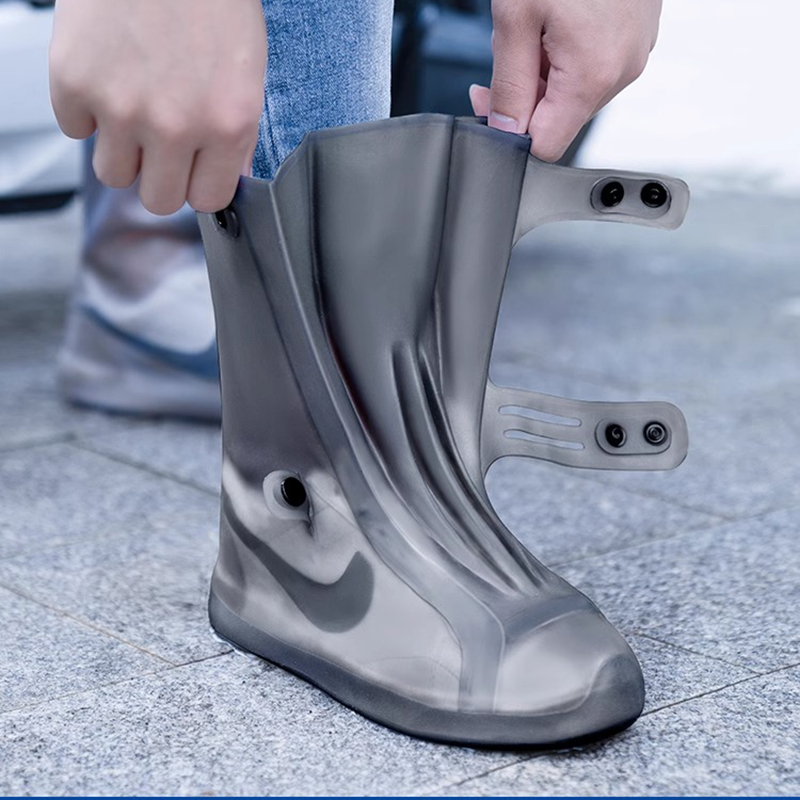 正雨高品质雨鞋套加厚耐磨放心出行高筒低筒防滑防水雨靴男雨靴女9063高清大图