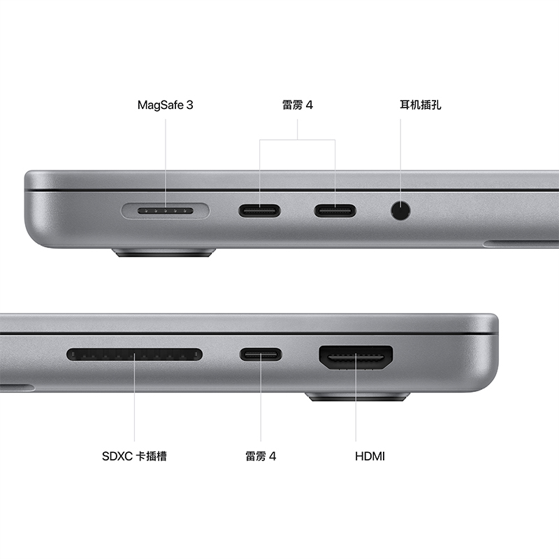 2023款 Apple MacBook Pro 14英寸 M2 Pro芯片(12核中央处理器 19核图形处理器) 16G 1T 深空灰色 笔记本电脑 MPHF3CH/A