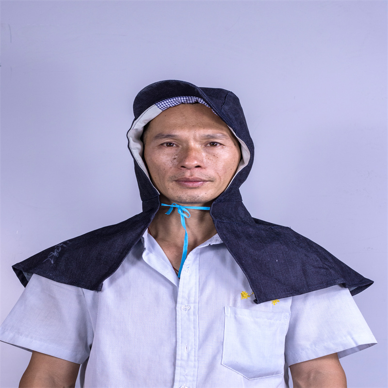 安富利防尘牛仔布披风帽 均码 /顶高清大图