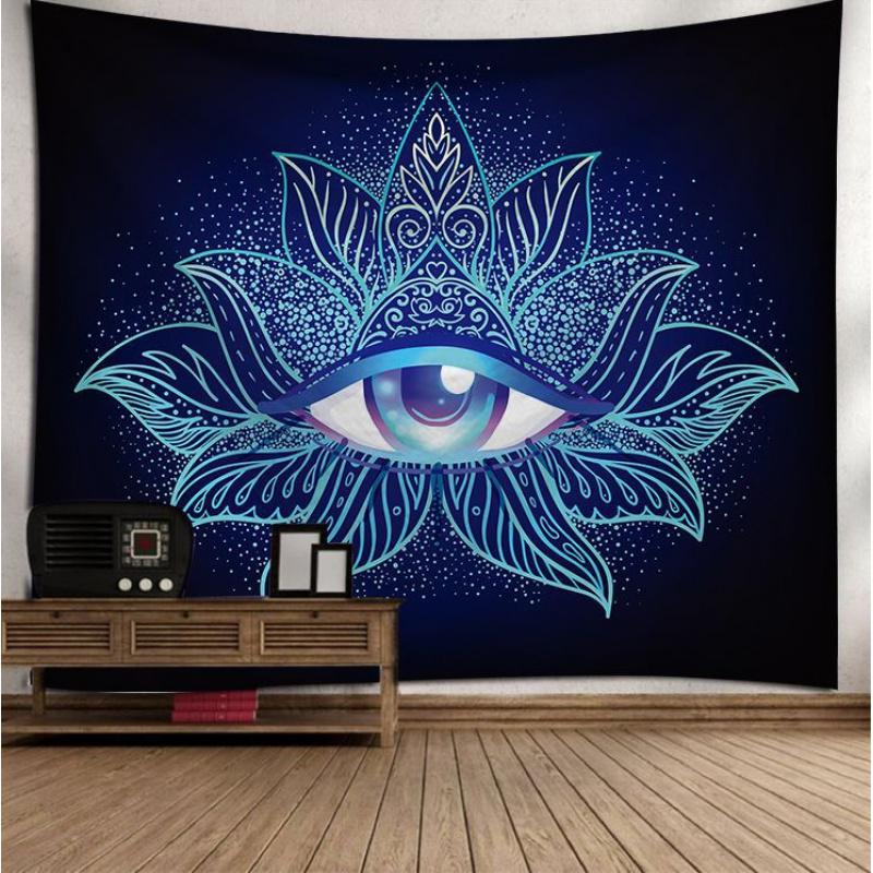 家柏饰(CORATED)波西米亚墙壁装饰挂布床头瑜伽背景布壁画印度曼陀罗挂毯 图一 绒布150高*200宽厘米横款高清大图