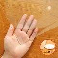 透明水晶板软玻璃垫塑料茶几餐桌桌布胶垫防水防油防烫免洗长方形_17_672 85*135cm 1.5mm透明