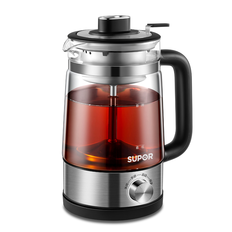 苏泊尔(supor)养生壶sw-10c08 1l煮茶壶玻璃电水壶烧水壶炖煮多功能煮