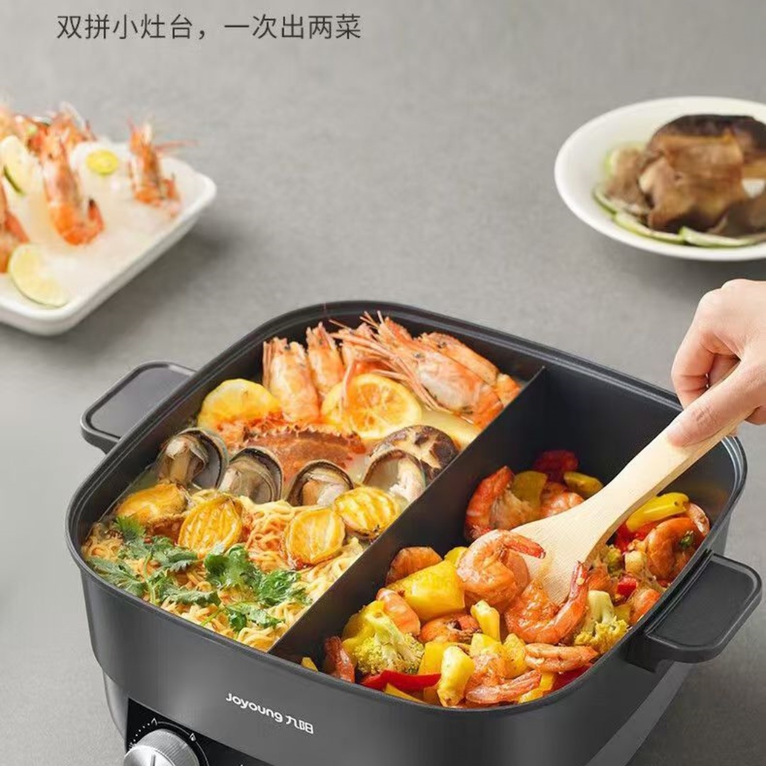 九阳HG60-G106鸳鸯锅家用火锅一体电火锅多功能大容量新款6L高清大图