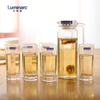 Luminarc乐美雅八角1L1玻璃壶玻璃杯茶壶水壶水杯茶杯(酒具)七件套21134(非一次性使用)