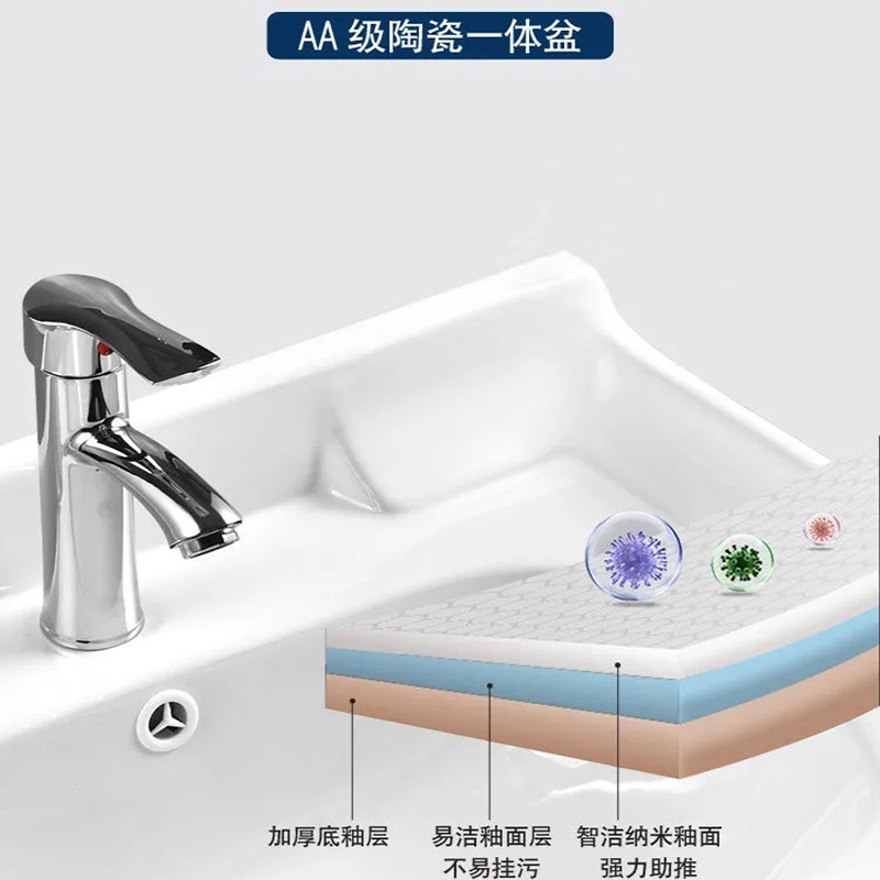 古达半嵌入式台中盆台面洗手盆单盆一体陶瓷柜盆池卫生间洗脸洗漱台盆