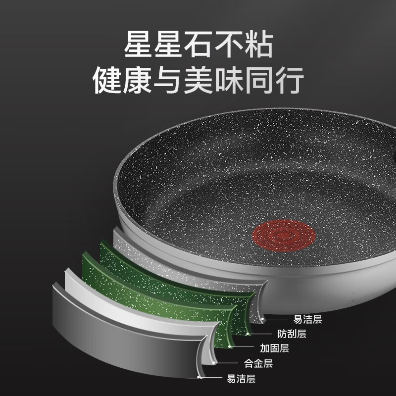 苏泊尔(SUPOR)火红点 聚油煎锅·星星石系列无盖 PJ28W9 28cm高清大图