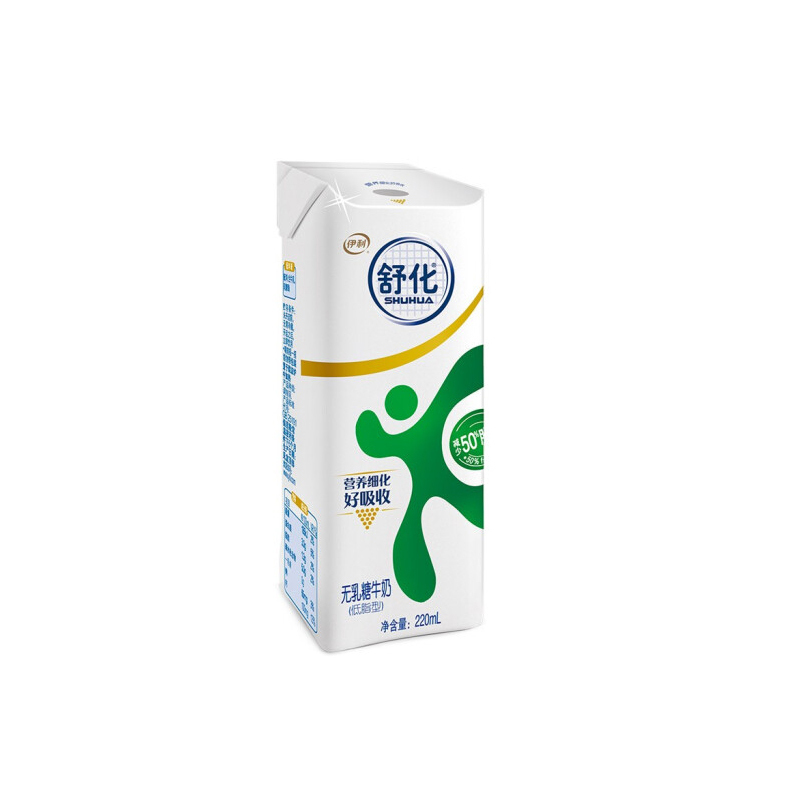 伊利舒化低脂无乳糖牛奶-220ml*12（752）