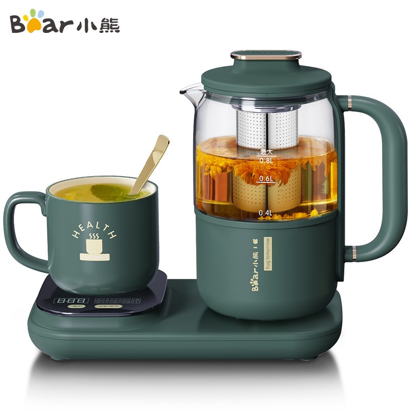 小熊bear迷你养生壶无线充电mini烧水壶煮茶壶保温杯垫多功能花茶煮茶