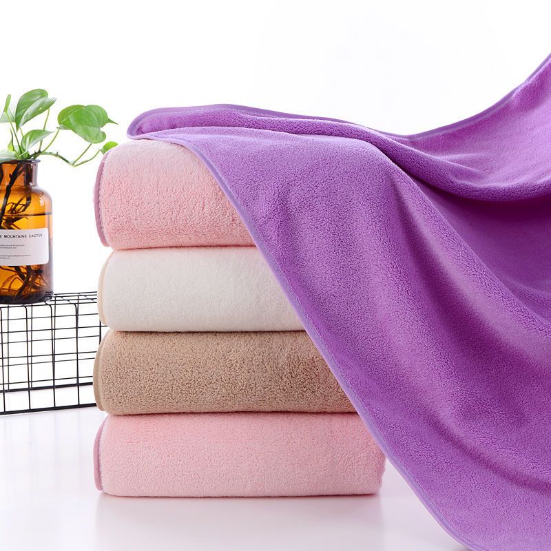 珊瑚绒浴巾大毛巾成人男士高档洗澡巾吸水不易掉毛美容院专用批发蓝色