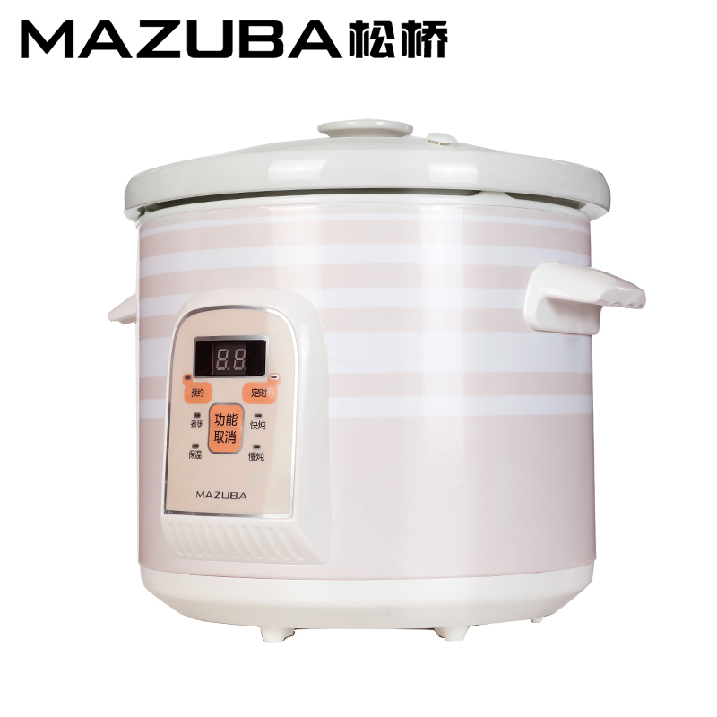 松桥(MAZUBA)电炖锅MSC-CS402MT 天然陶瓷4L内胆 健康养生 钢化全瓷内胆