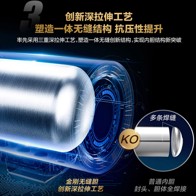 海尔(Haier)电热水器80升一级能效5000W变频速热智能WIFI远程操控健康净水洗升级金刚无缝胆-