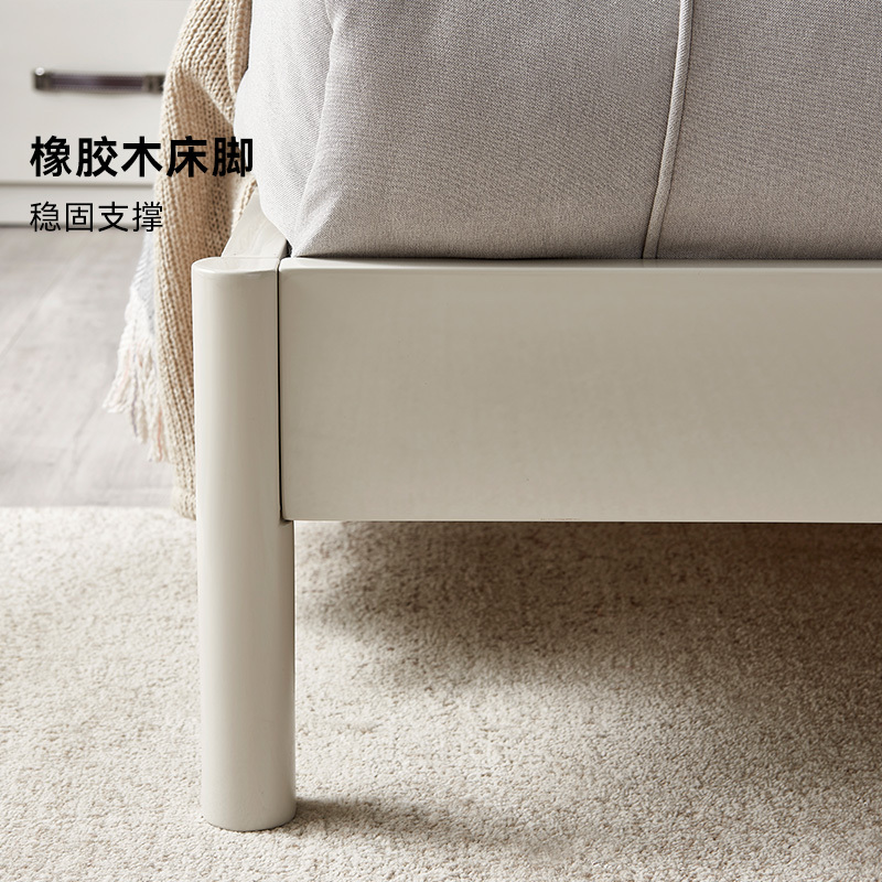 下架全友家居现代简约生态科技皮软靠双人床 128501床